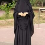 Dubai Cherry Irani Party Abaya with Full Coverage Niqab