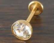 Elegant Gold Plated Crystal Nose Pin | SKU 8969 - Image 2