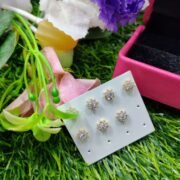 9-Stone Floral Nose Pin (With gift box) | SKU 9587 - Image 5