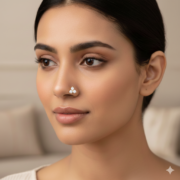Classic 3 Stone Nosepin | SKU 8973 - Image 3