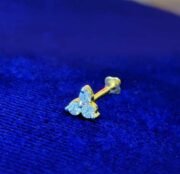 Classic 3 Stone Nosepin | SKU 8973 - Image 4